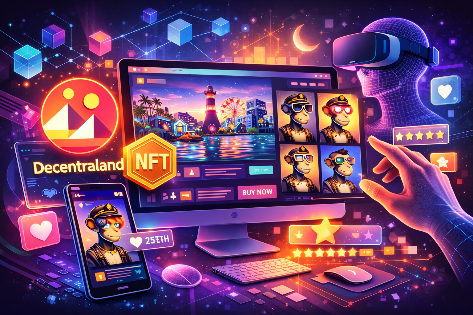 Découvrez comment les NFT transforment le design digital et l'UX. Nouveaux paradigmes créatifs, propriété numérique et expériences immersives pour 2026.