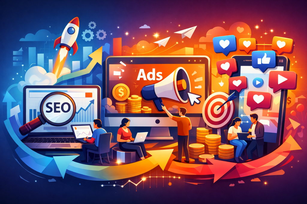 Comment bâtir une stratégie marketing intégrée qui convertit (SEO + Ads + Social)